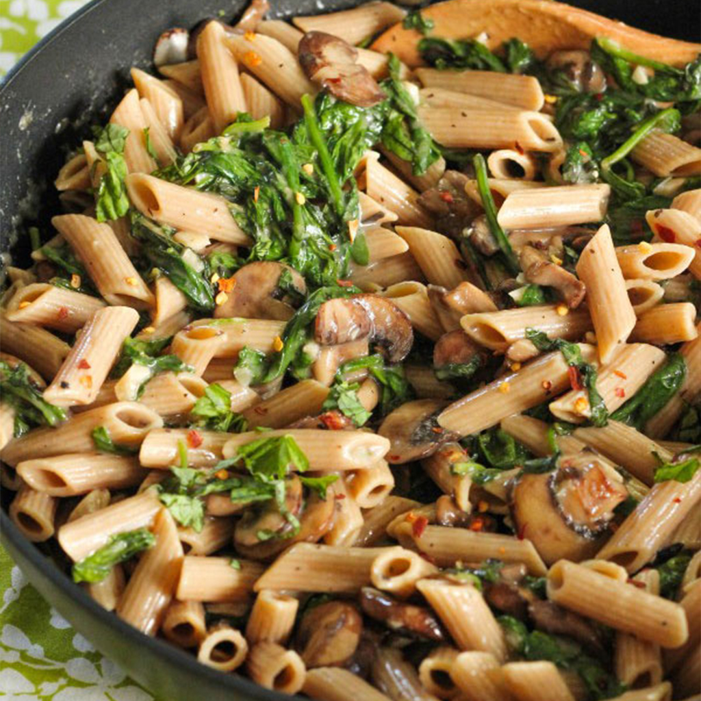Creamy Mushroom and Spinach Ground Turkey Pasta Recipe