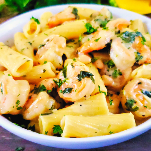 Creamy Pesto Shrimp Tubetti Pasta Recipe