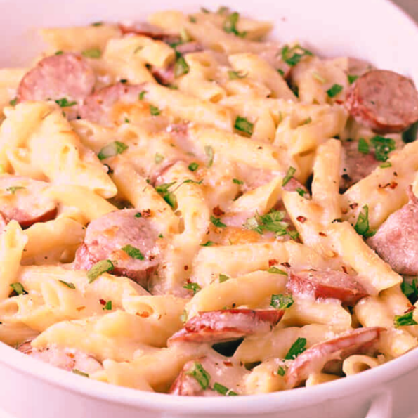 Easy Creamy Sausage Penne Pasta Recipe